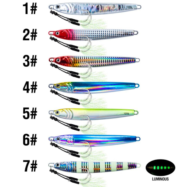 Fiskeagn Bionic Jig Lure 100GSTYLE 3 STIL 3 100gStyle 3