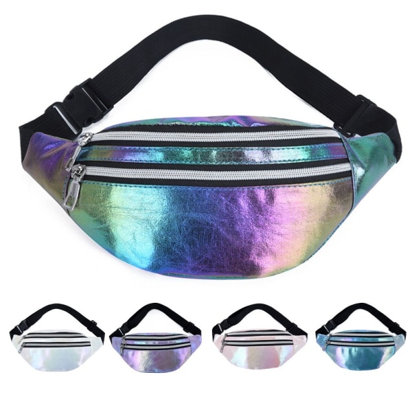 Fanny Pack Hologram Midjeväska Laser purple