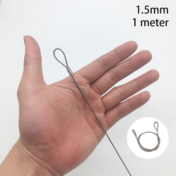 1,5-4mm Wire Reb Hængereb 1,5MM1 METER 1 METER 1.5mm1 Meter
