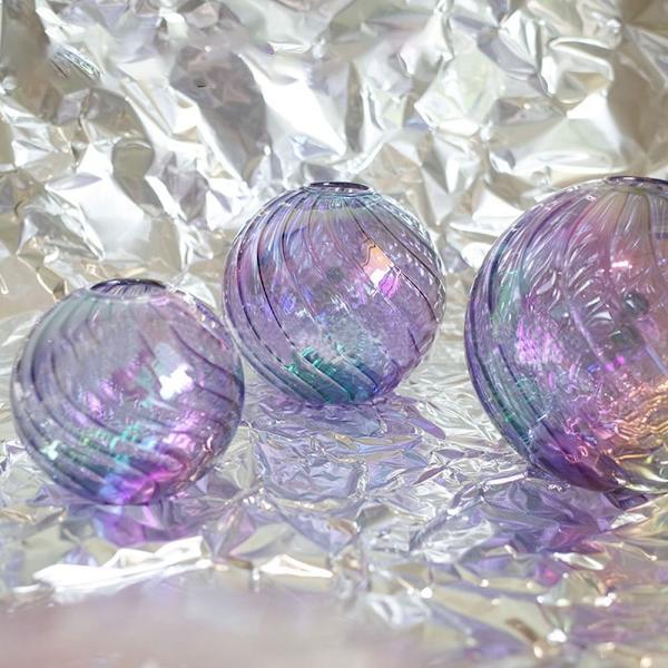Innvendig glassvase Iriserende ballvaser LILLA L L purple L-L
