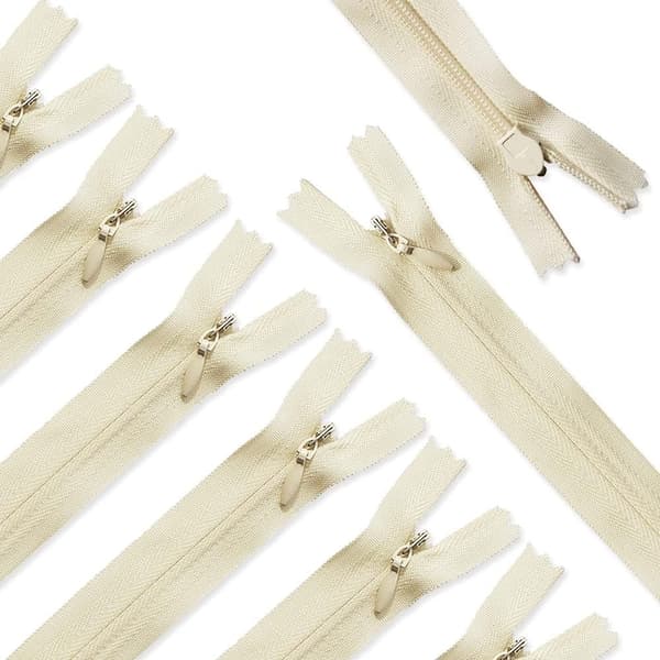 Usynlig lynlås syning Beige, tilbehør