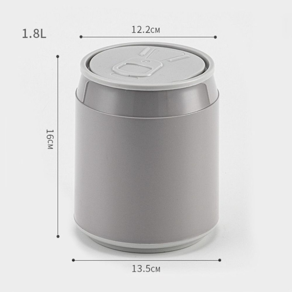 Skrivbord Dust Bin Mini Desktop Bin GRÅ grey