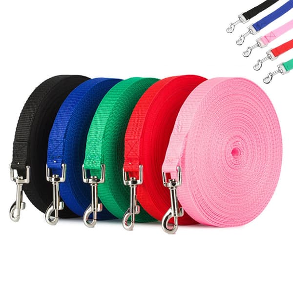 Blyband hundkoppel dragrep Pink 10m