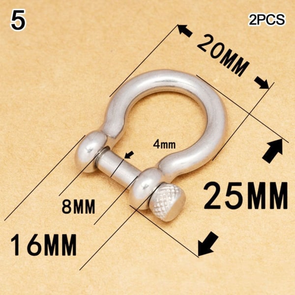 2st solid karbinhake D rosetthäftar 5 5 5