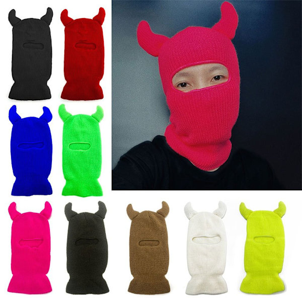 Full Face Hat Riding Mask SORT black