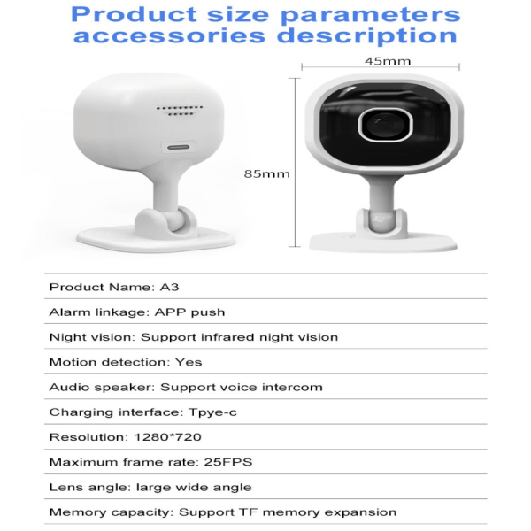 A3 trådlös kamera IP-kameraövervakningskamera