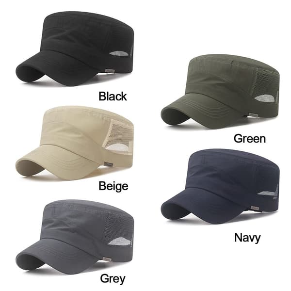 Militær Cap Flat Top Caps GRÅ grey
