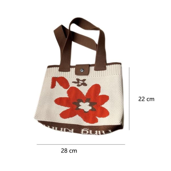 Strikketaske Mulepose ORANGE orange