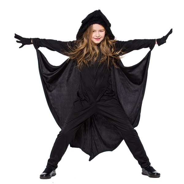 Halloween flaggermuskostyme Cosplay-kostymer for barn 140 140