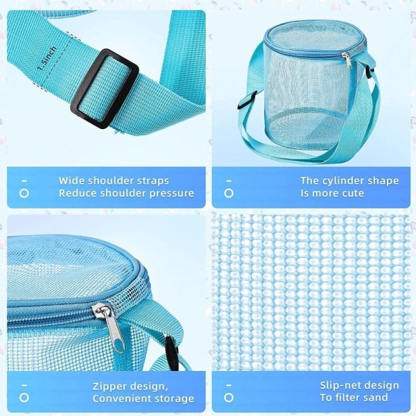 Mesh Beach Bag Leketøy Organizer Nett GRØNN green