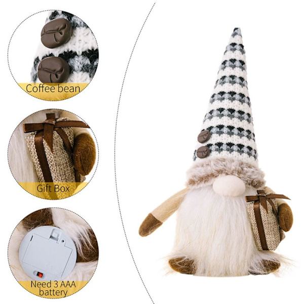 Hehkuva Gnome Christmas kasvoton nukke B B B