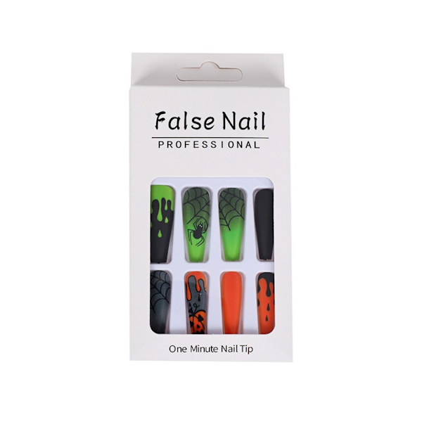 Halloween Fake Nails Pumpkin Nails Paina kynsille EC-36