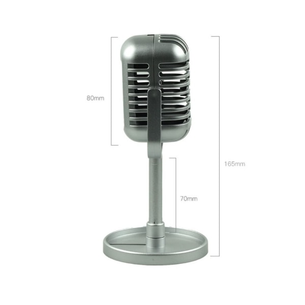 Simulation Props Mikrofoni Dynaaminen Vocal Mic SILVER silver