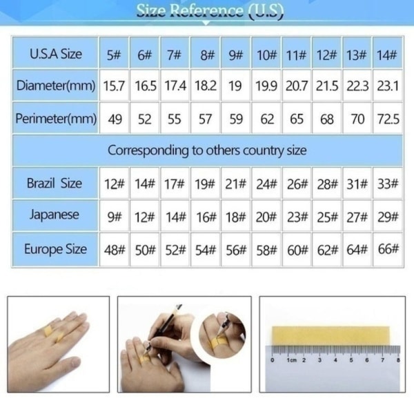 2 cps firkantede zirkonringe fingerringe 6 6 6