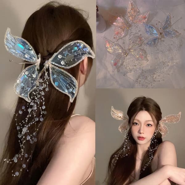 Fairy Ear Hodeplagg Krystall Hårnål HVIT White