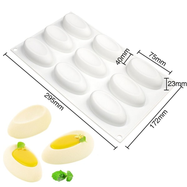 3D Riflet Æg Silikone Kageform Mousse Forme