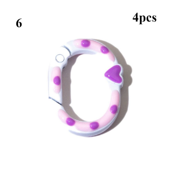 4st fjäder ovala ringspännen Karbinhake 6 6 6
