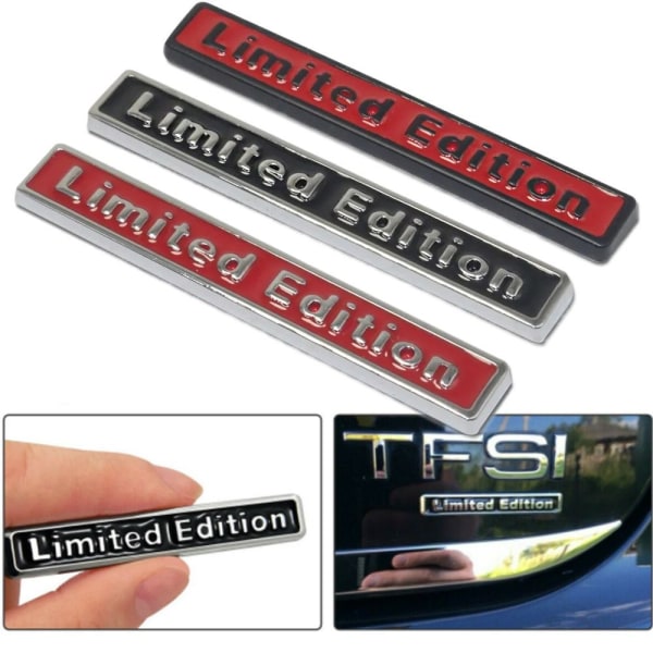 Car Limited Edition Tarra Limited Edition Metal Badge MUSTA Black Red