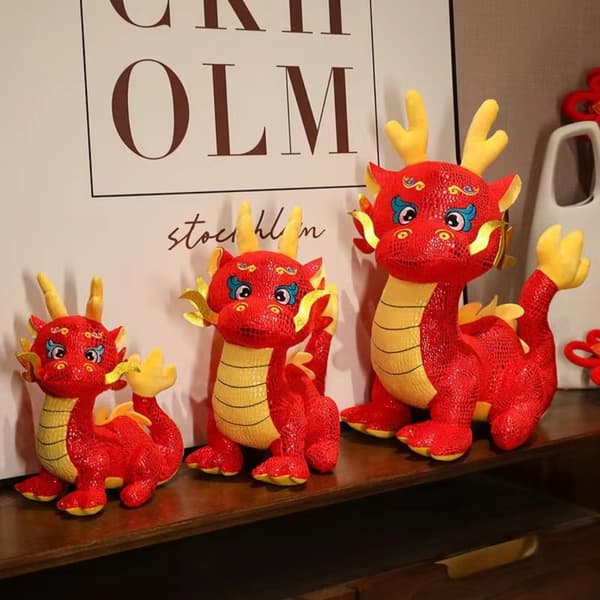 Simulert Dragon Stuffed Animal 24CM 24cm