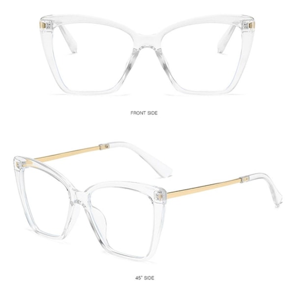 Anti-Blue Light Briller Overdimensjonerte briller HVIT HVIT White
