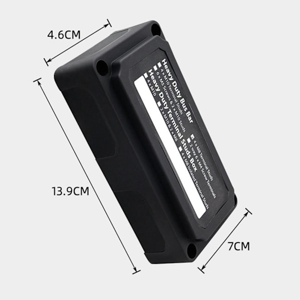 M8 Bus Bar Box Auto Boat Power MUSTA Black