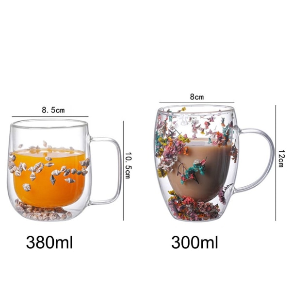 Dobbelvegg glasskopp Kaffe Tekopp 01 01 01