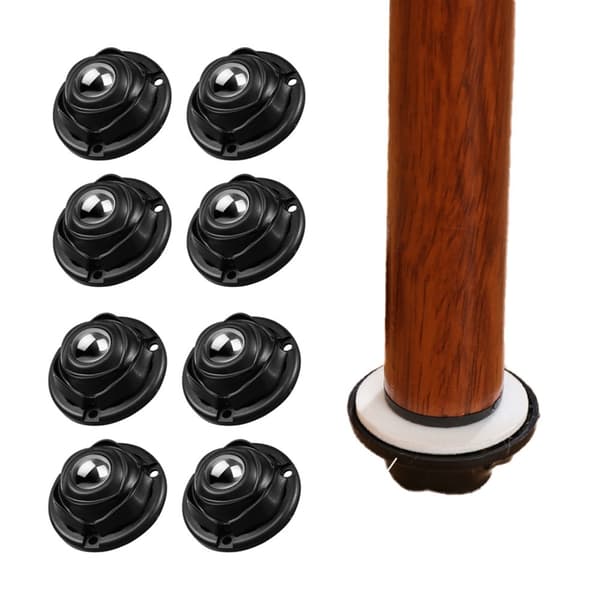 8 STK Mini-styrehjul Drejelige hjul Universalruller Black 8 PCS-8 PCS