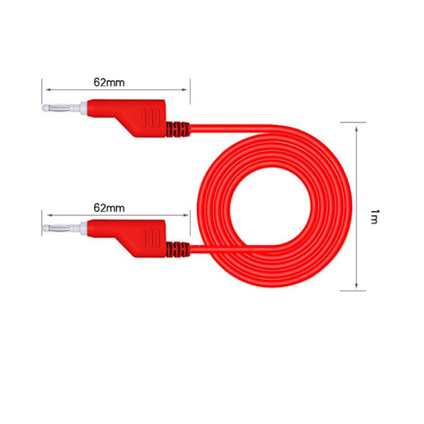 5 st Banan till Banan Plugg Set Multimeter testkablar