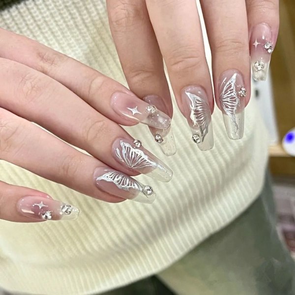 Fake Nails pitkät ranskalaiset 2 2 2