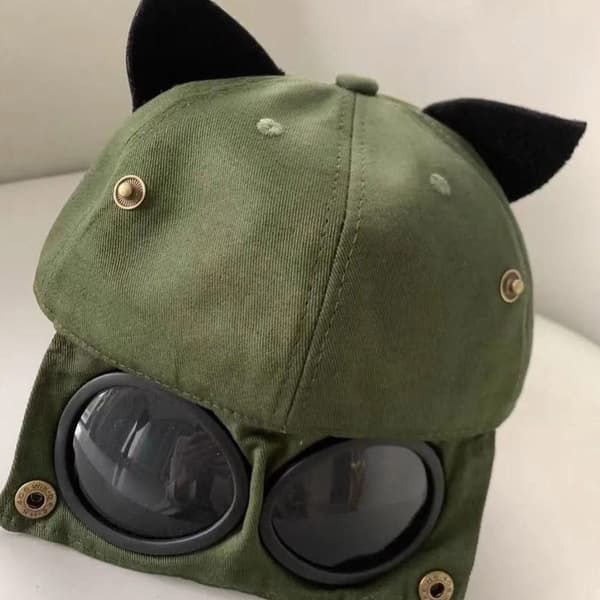Cap kissan korvalaseilla MUSTA BB Black B-B