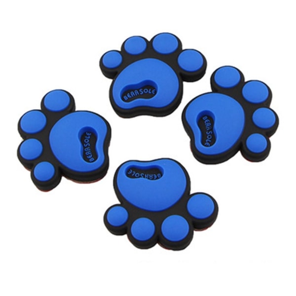 4 stk Cat Paw Door Kofanger Strip Beskyttelse Bil Stickers BLÅ Blue