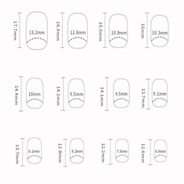Pearl False Nail Fake Nails Ranskalainen manikyyri