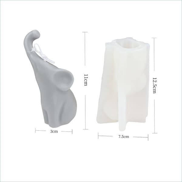 Langneset elefantlysform 3D kunstvoksform 1 1 1