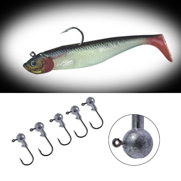 10 st/ set Blyhuvud Krok Jigging Bait 1G 1g