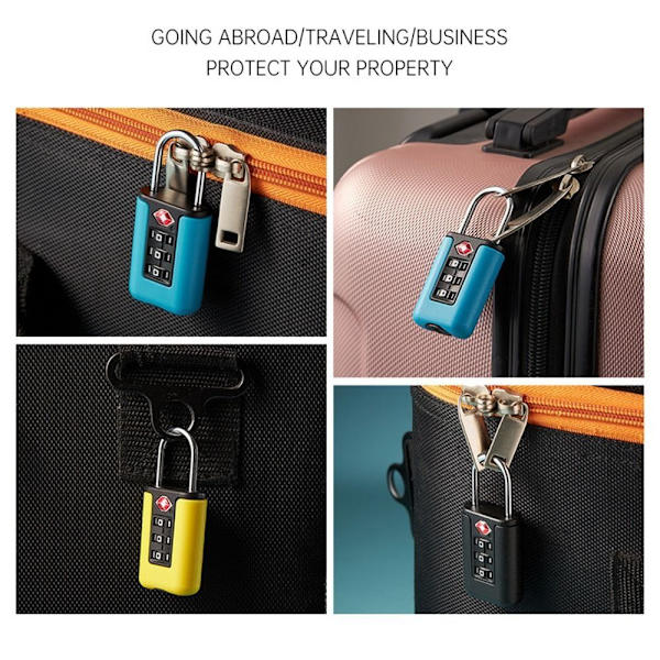 TSA Customs Code Lock Bagage Lösenordslås ROSA Pink