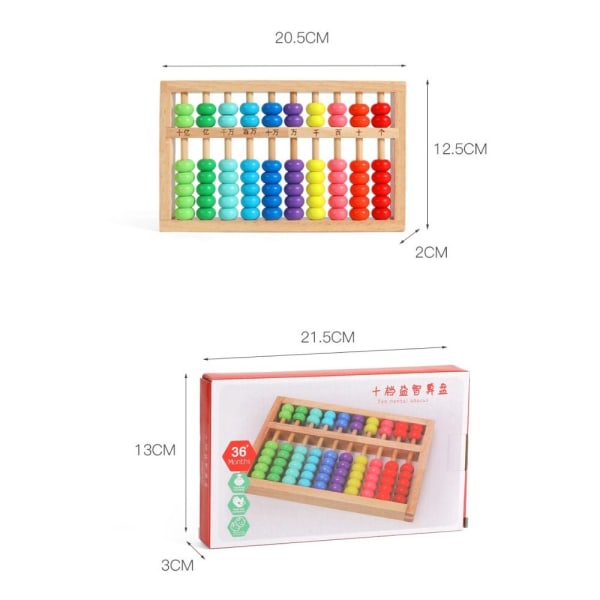 Puinen Abacus-laskentahelmi C C C