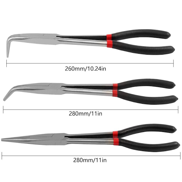 Langnæsetang Lige tænger 3STK 3STK 3PCS