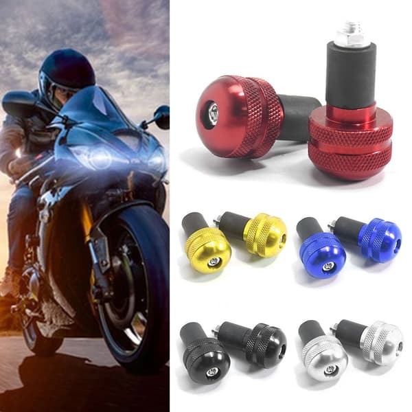 2 stk. Motorcykelstyrpropper Styr Ende SORT