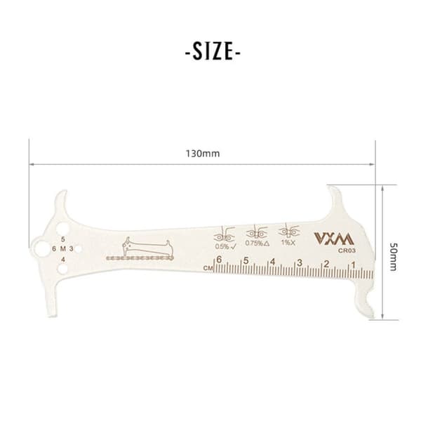 Lineal Kæde Regelmåler Caliper 2Pcs