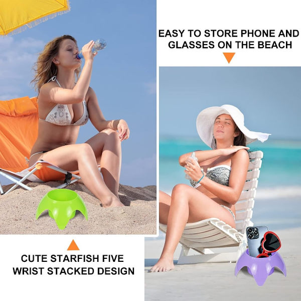 5 st Beach Cup Hållare för Drinks Beach Drink Holdare Beach Cup 5 Pcs