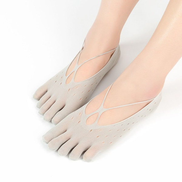 2 par femfingerstrømper, splittåstrømper til kvinder BEIGE B B Beige B-B