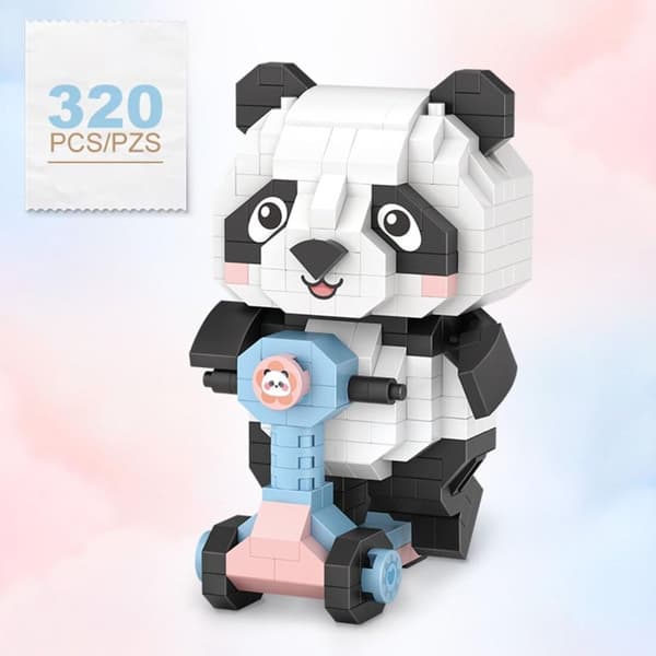 Panda Building Blocks Barnmonteringsleksak 2 2 2