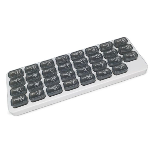 31 Grid Pills Box organizer HARMAA grey