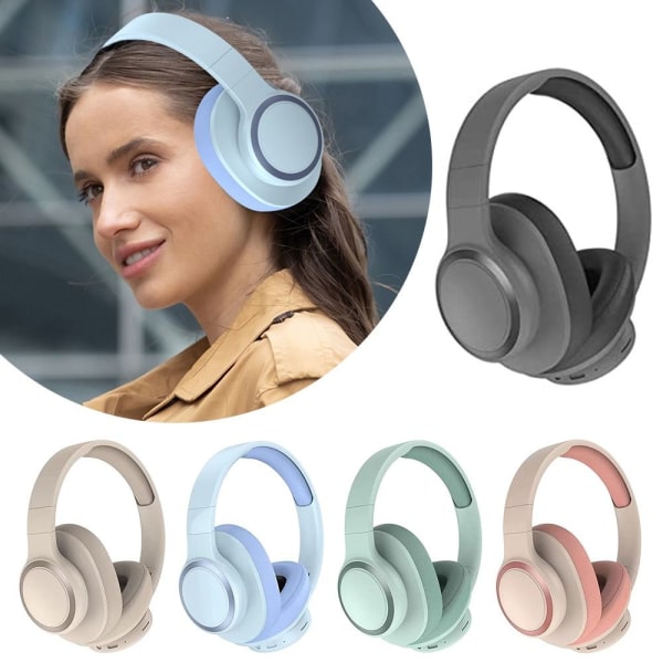 Öron Bluetooth hörlurar Trådlöst headset BLÅ Blue