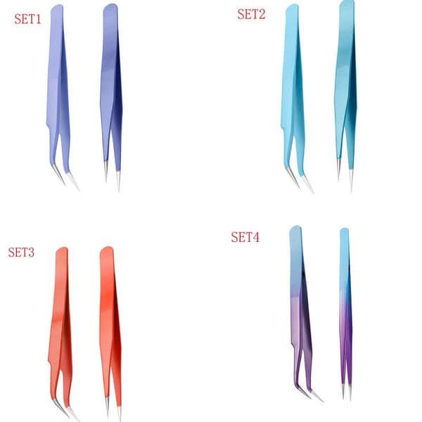 8 st Lösögonfransar Pincett Lash Extension Tools Clip