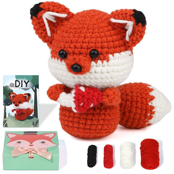 Virkningssats för nybörjare Crochet Animal Kit 05 05 05