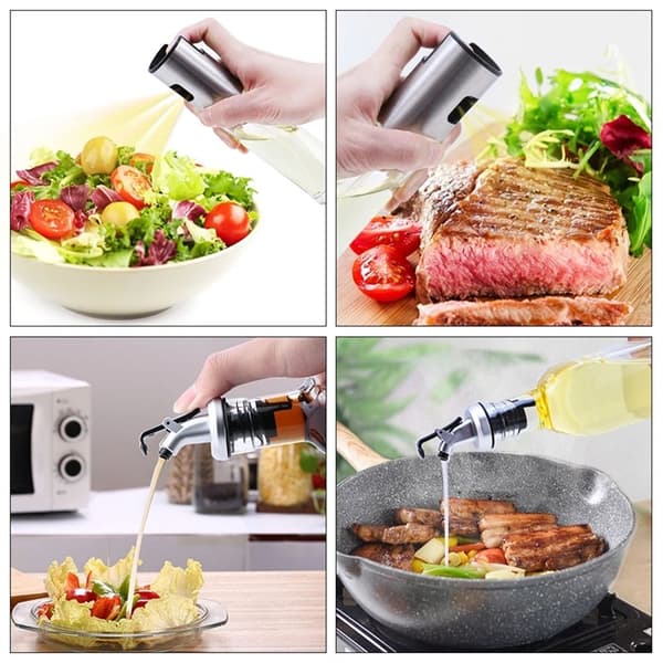 BBQ Glass Olive Sprayer Sprayflaske silver