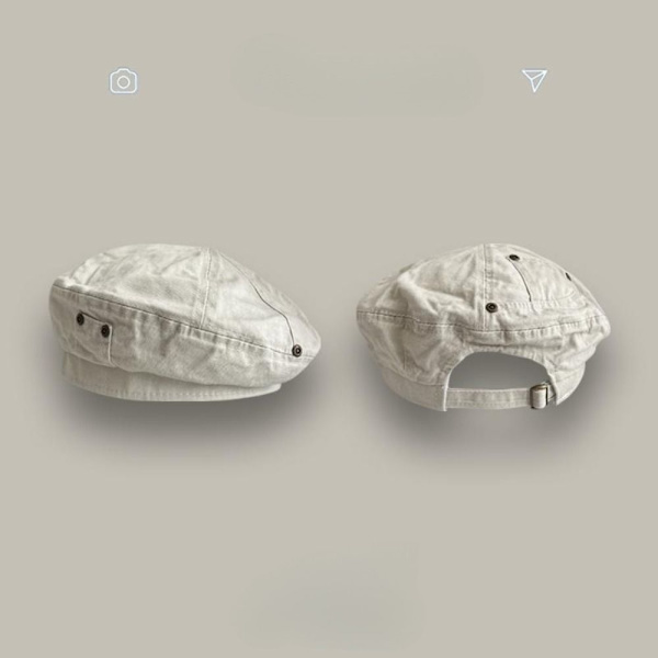 Baskerhatt Målarmössa VIT white