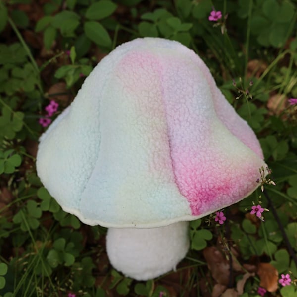 35 cm svamp plysch leksak fylld svamp huvudkudde ROSE RÖD Rose red