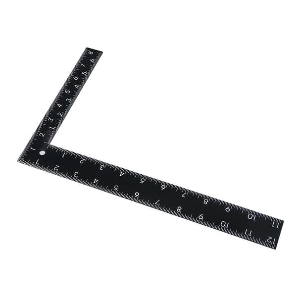 Vinkel lineal sort metal